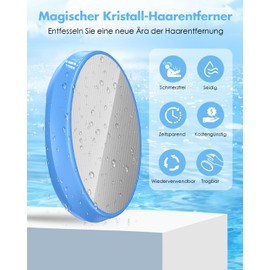 Nano Hair Remover for Men and Women, Crystal Hair Eraser for Hair Removal, Portable Crystal Magic Hair Removal Device, Painless Solution for Back, Arms and Legs (Blue)