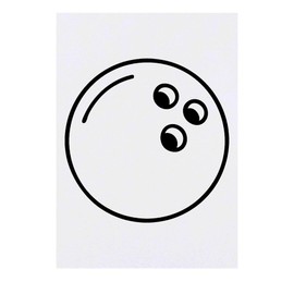 'Bowling Ball' Temporary Tattoo - Water Resistant, Skin-Safe, Non-Toxic Transfer (TO00085667)