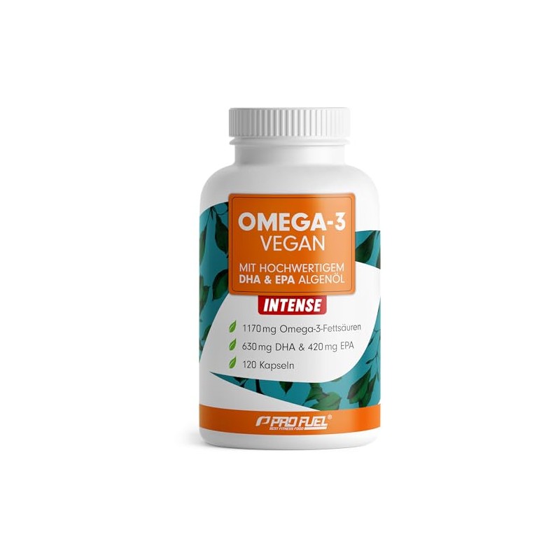 Omega-3 Vegan Intense - 120 Capsules - 2000 mg Algae