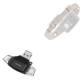 BoxWave Smart Gadget Compatible with PATPET BC01 Dog Training Collar - AllReader SD Card Reader, microSD Card Reader SD Compact USB - Jet Black