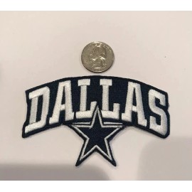 Unbranded Dallas Cowboys vintage embroidered iron on Patch. 4"x 2 1/2" Nice!!