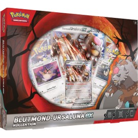 Pokémon-Sammelkartenspiel: Kollektion Blutmond-Ursaluna-ex (1 holografische Promokarte, 2 holografische Karten, 1 überdimensionale holografische Karte & 4 Boosterpacks)
