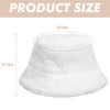 JUPSK Winter Warm Furry Bucket Hat, Faux Fur Hat Women's