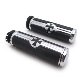 HTTMT MT291-021- Handlebar Cross grips Compatible with Harley 96-later VRSC, XL, XR, Dyna, Softail (except FLSTSE2/3, FLSTNSE, and FXSBSE) and 96-07 Touring Models