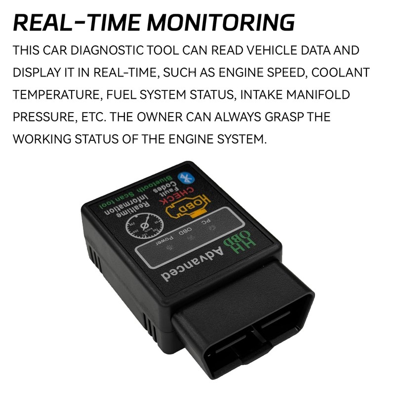 JYIS Bluetooth OBD2 Diagnostic Tool, OBD2 Scanner for Car, Wireless
