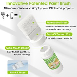 MOSAMNI White Touch Up Paint for Wood, 6.35 Oz Wood Paint for Furniture, Cabinets, Doors, Tables, Chairs and Dressers Refinishing Quick-Dry Repair Kit, Water-Based, Easy Brush Application