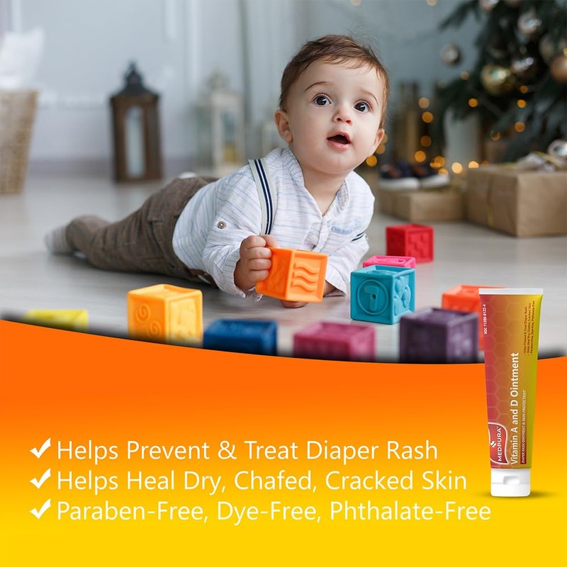 Vitamin A and D Diaper Rash Ointment Prevents & Treats
