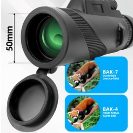 Monocular Telescope 12 x 50 Monocular HD, Zoom Monocular Telescope with Phone Holder and Tripod, Portable Waterproof Monocular Telescope for Bird Watching, Travel, Hunting, Concert