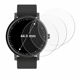 6x Screen Protector for Watches (circular, Diameter: 44mm) Protection Film - Crystal-Clear, Bubble-Free