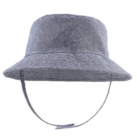 JANGANNSA Denim Summer Baby Sun Hat Boys Girls Infant Toddler Bucket Hats Sun Protect Beach Baby Caps(Denim Blue, 19.7"(12-24Months))