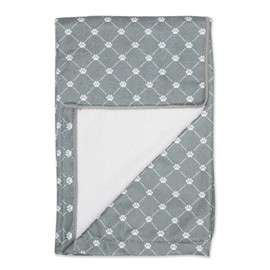 Bone Dry Pet Grooming Towel Collection Absorbent Microfiber X-Large, 41x23.5", Trellis Gray