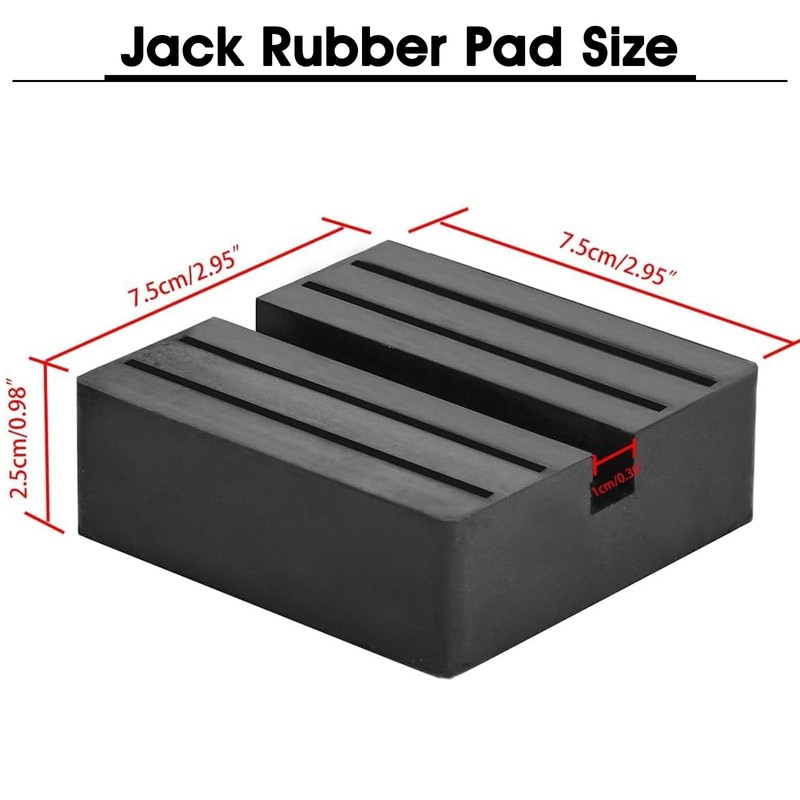 DEDC 4PCS Square Jack Stand Pad for Toe Jack Axle