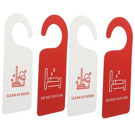 Healvian Nicht störende Büro-Liste, 4 Stück, nicht stören, Türschild, Hotel, Türschild, Türschild, Türschild, Türschild, Türschild, Türschild, für Eingangstür, PVC, doppelseitiges Etikett
