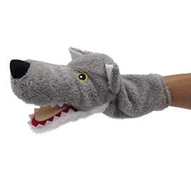 Hand Puppet Animal Hand Puppets Wolf 31 cm Ideal for Puppet Theatre and Role Play for Children Baby Boys Girls