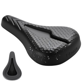 Fitense Bike Seat Cushion High-Resilient, Gel Padded Bike Seat Cover for Men & Women, Breathable & Hollow Design Comfort Bike Saddle for Cycling, Mountain Bikes,Road Bikes, Exercise Bikes