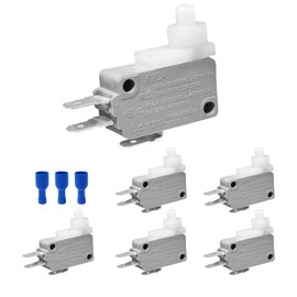 Yoiilnz 6Pcs Micro Limit Switch Carry Automatic Lock SPDT Snap Action Switch for Arduino,KW3A 16A 125/250VAC