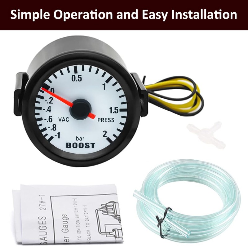 ETOPARS Universal Car Boost Gauge 2 Inch 52 mm Car