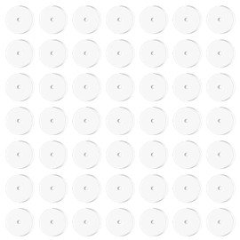 Penta Angel Clear Piercing Disc 50Pcs Plastic Disc Stabilizer Pads Silicone Earring Backs Stopper Earlobe Support Patches (5 mm)