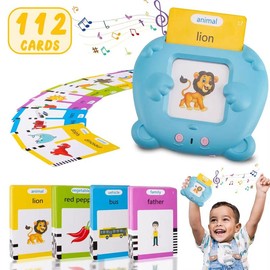 French & English Bilingual Flash Cards for Toddler/Beginning - Learning Educational Toy to Learn French/English, Talking Flash Cards for Ages - Specification: Pink