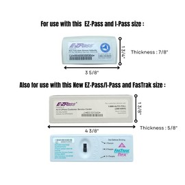 Free Thought Designs EZ-Pass | Fastrak | I-Pass Holder - Black - Extra Strong - Toll Road Transponder Holder (1 Pack)