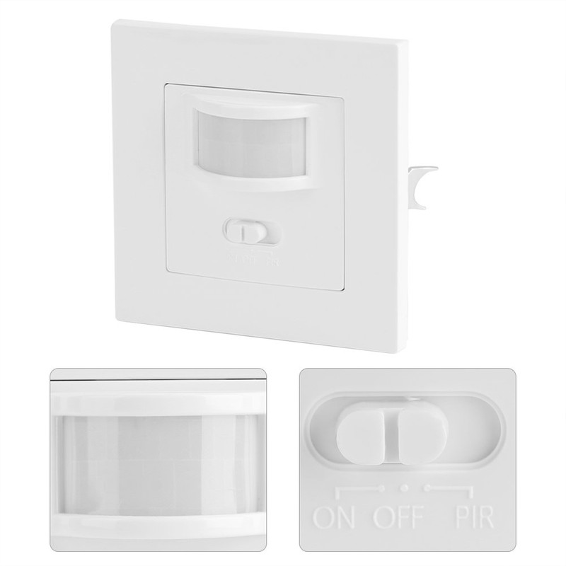 FOSA PIR Sensor Light Switch, Wall Mounted, Infrared Motion Sensor,