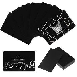 Metal Business Cards Anodized 0.8 mm Thick Aluminum Blanks 3.4 x 2.1 Inch Printable Metal Business Card for Custom Pattern(100 Pieces)