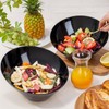 bUCLA 12 Pack Black Plastic Serving Bowls - 54 OZ