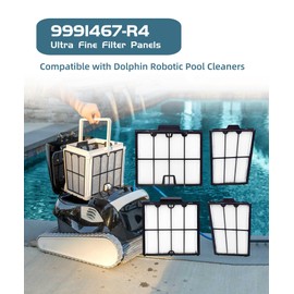 Ultra-Fine Filter Compatible with Dolphin Robotic Pool Cleaners,9991467-R4 Pool Cleaner Filters Fits for Dolphin Active 20,M600,S200,S300,Explorer E30,Proteus DX5i etc.