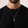 MILACOLATO 925 Sterling Silver Crucifix Necklace for Men Women, 2mm