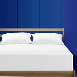 AL NOOR HOME Premium White Fitted Sheet - 100% Pure Egyptian Cotton with 300 TC - Hotel Quality 30cm Deep Super King Fitted Bed Sheet