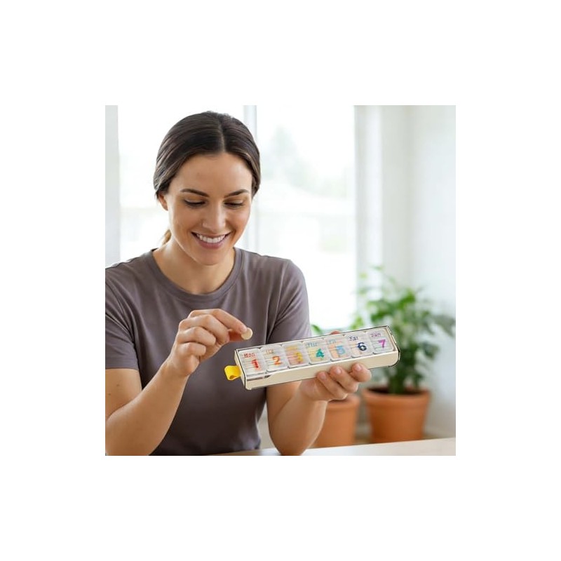 Weekly Pill Box 7 Day, Tablet Organiser for Travel– 7