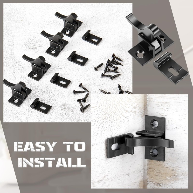 Lounsweer 16 Pcs Brass Heavy Duty Cabinet Door Latch Cabinet