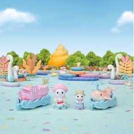 Sylvanian Families - 5820 Amusement Park Ride Set Ride The Waves Dollhouse Playsets