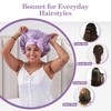Adjustable Tie Band Silk Satin Hair Bonnet for Sleeping Women,