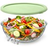 Yiyiring 7 Qt Large Glass Mixing Bowl with Lid Thickened