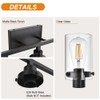 VINLUZ Classic Bathroom Lighting Fixtures 6-Lights in Matte Black Finish,Farmhouse