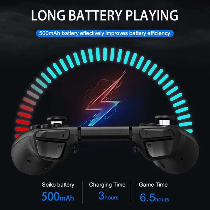 Wireless Gamepad Joypad Controller 6 Axes Gyro Dual Vibration Turbo