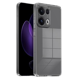 MEZON Ultra Slim Case for Oppo Reno13 Pro 5G – Premium Crystal Clear Back Case – Shock Absorption, Wireless Charging Compatible (Oppo Reno13 Pro 5G, Gel Clear)