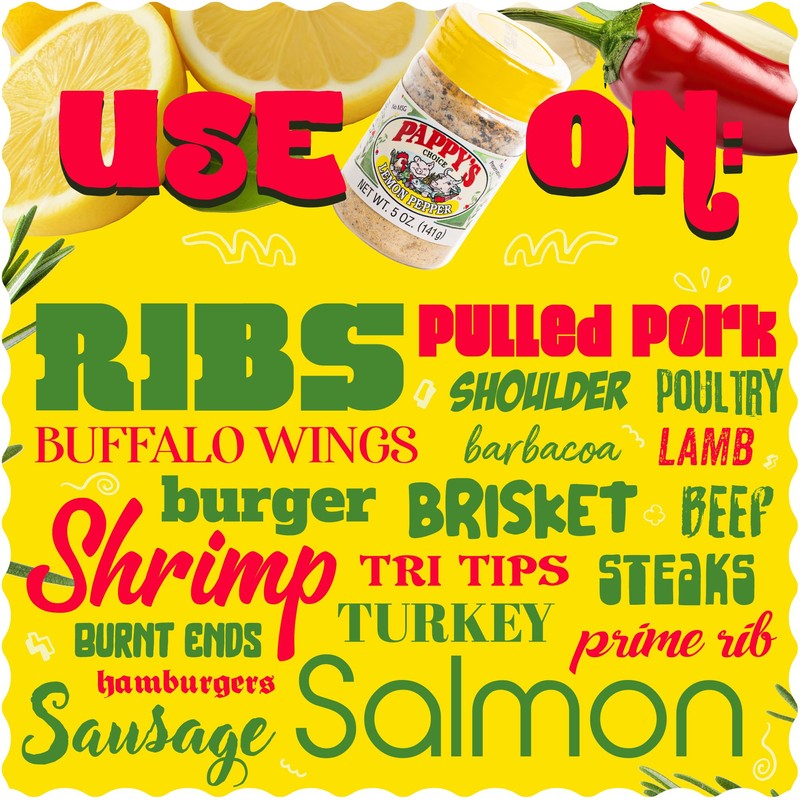 Pappy's Seasonings (Lemon Pepper, 5oz)