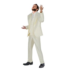 Todeeral Joker Costume Men Solid Jacket Vest Pants, Z3822wh, 3X-Large