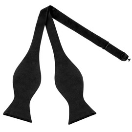 Qulkws Men's Self Tie Solid Color Bow Ties Mens Bowtie Black Bowtie for Suit Tuxedo Father Day Gift