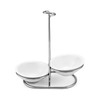 QWORK Standing Spoon Rest, Ceramic Cutlery Stand Upright Spoon Rack