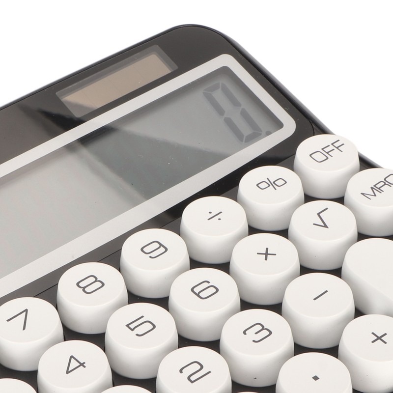 12 Digit Calculator Round Button LCD Display Calculator Detachable Auto