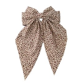 Leopard Bow Clips Women Girls Cheetah Hair Scarf Leopard Bowknot Clips Cheetah Hair Scarves Bow BW49 (B3)
