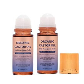 2pcs Dark Spot Corrector for Face &Body - Orcanic Castor Oil Glow Serum Roller- Fades Pigmentation & Redness, Non-Comedogenic Moisturiser