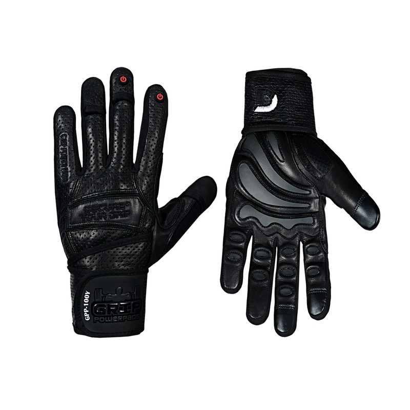Elite Leather Gym Gloves with Built in 2" Wide Wrist