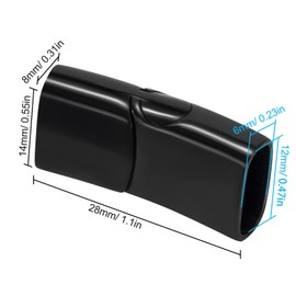 Bracelet Clasp Magnetic Jewelry Clasps Stainless Steel Leather Cord End Clasps for DIY Rope Bracelet Necklace Buckle Jewelry Making Hole: 12x6mm 6 Pieces