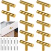 Romeda 12 Pack Gold Cabinet Knobs, 2in Single Hole Cabinet