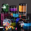 12 Pack Clear Plastic Storage Favor Jars Wide-Mouth Plastic Containers