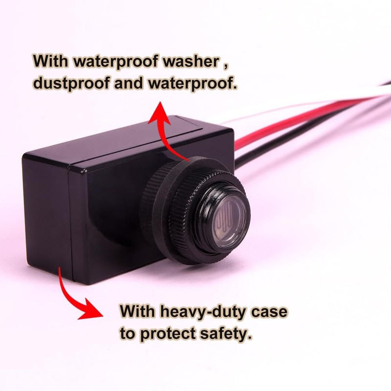 ZORZA 2Pcs Dusk to Dawn Switch 12V-48V DC Photocell Sensor